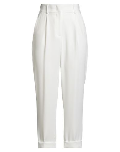 Peserico Easy Woman Pants White Size 6 Polyester In White