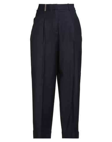 Peserico Woman Pants Midnight Blue Size 6 Virgin Wool, Viscose, Elastane In Blue