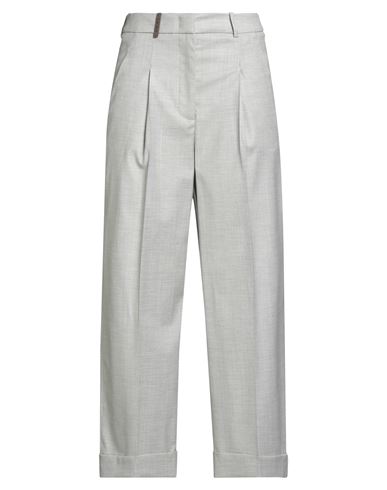 Peserico Woman Pants Light Grey Size 6 Virgin Wool, Viscose, Elastane In Gray