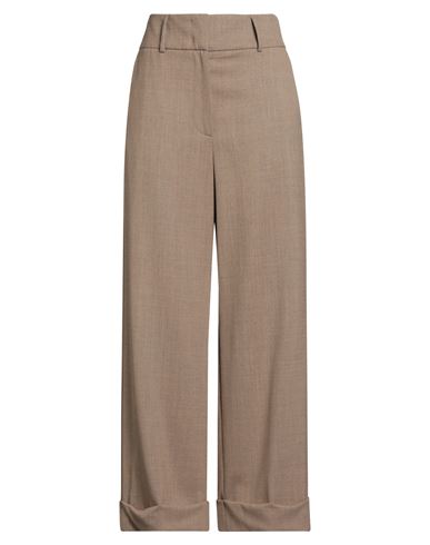 Peserico Easy Woman Pants Camel Size 12 Wool, Polyester, Elastane In Brown