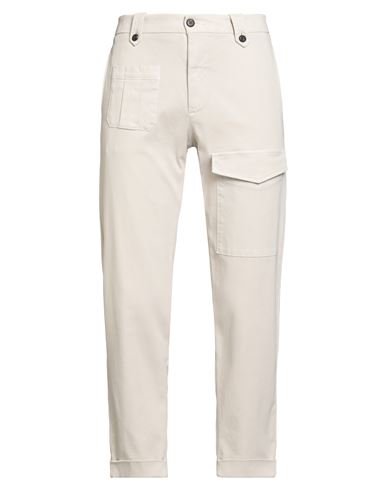 Eleventy Man Pants Beige Size 33 Cotton, Elastane In White