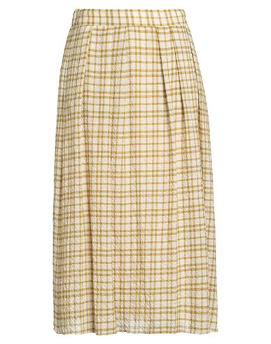 Pomandère Woman Midi Skirt Light Green Size 12 Polyester, Virgin Wool, Cotton In Green
