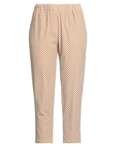Rosso35 Woman Pants Beige Size 6 Cotton, Elastane In Neutral