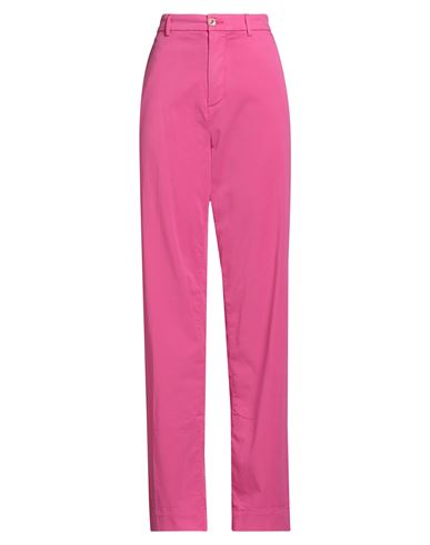 Re-hash Re_hash Woman Pants Fuchsia Size 29 Cotton, Lyocell, Elastane In Pink