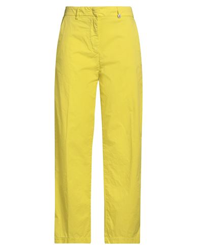 Myths Woman Pants Yellow Size 6 Cotton, Elastane In Yellow
