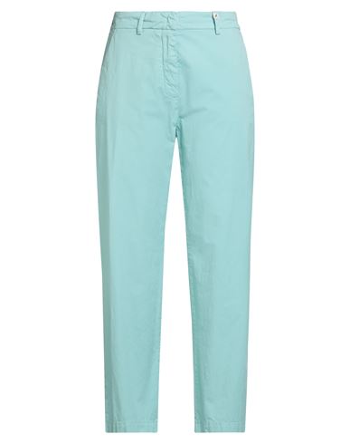 Myths Woman Pants Turquoise Size 6 Cotton, Elastane In Blue