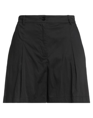 Patrizia Pepe Woman Shorts & Bermuda Shorts Black Size 8 Cotton, Polyamide, Elastane