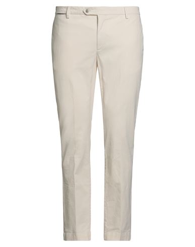 Hackett Man Pants Ivory Size 34 Cotton, Elastane In Neutral