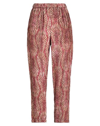 Pomandère Woman Pants Red Size 10 Viscose In Brown