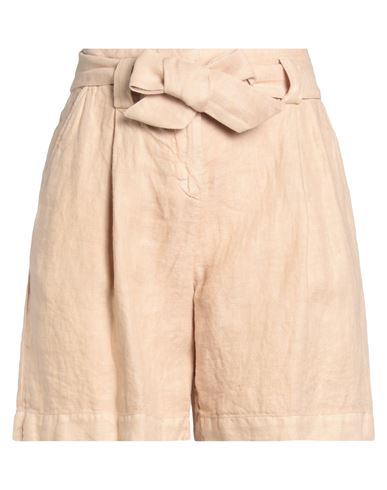 Eleventy Woman Shorts & Bermuda Shorts Apricot Size 0 Linen In Orange