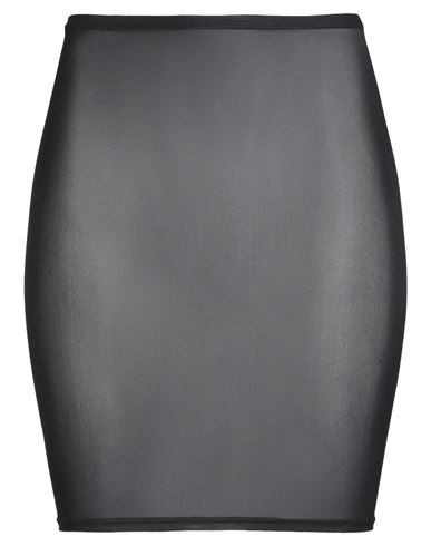Pinko Woman Mini Skirt Black Size L Polyamide, Elastane In Gray
