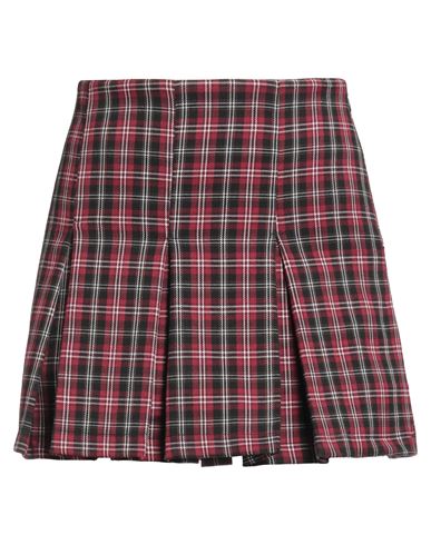 Haveone Woman Mini Skirt Burgundy Size Xs Polyester, Viscose, Elastane In Red