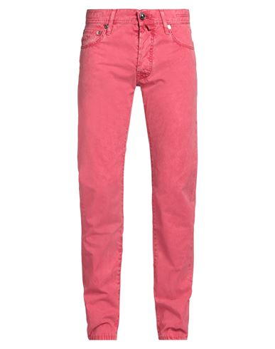 Jacob Cohёn Man Pants Coral Size 33 Cotton In Pink