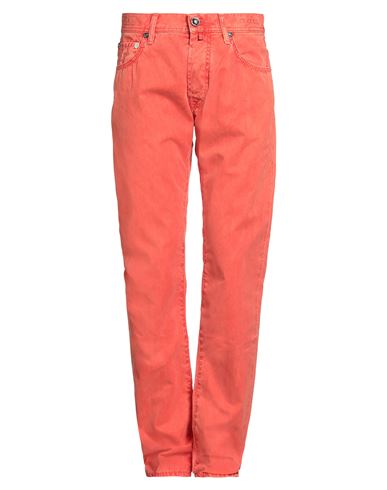 Jacob Cohёn Man Pants Orange Size 33 Cotton In Orange
