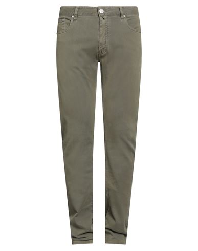 Moorer Man Pants Military Green Size 35 Cotton, Elastane In Green