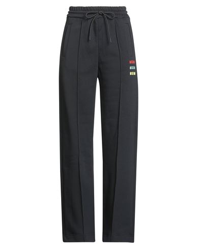 Msgm Woman Pants Black Size Xl Cotton