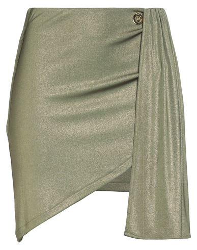 Gaelle Paris Gaëlle Paris Noir Woman Mini Skirt Military Green Size 4 Polyester, Elastane