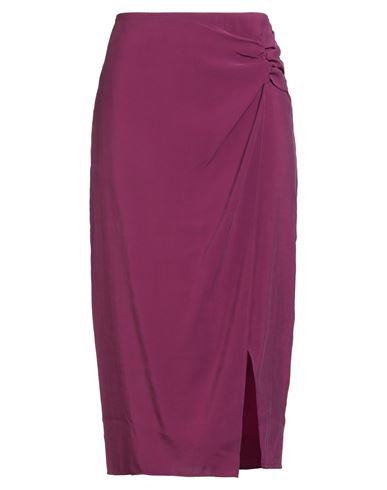 8pm Woman Midi Skirt Mauve Size S Rayon, Polyester In Purple