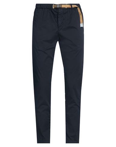 White Sand Man Pants Navy Size 38 Cotton, Elastane In Blue