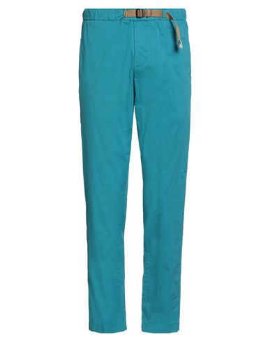 White Sand Man Pants Turquoise Size 30 Cotton, Linen, Elastane In Blue
