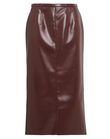 Falda midi Mujer Marrón chocolate 40 Mujer