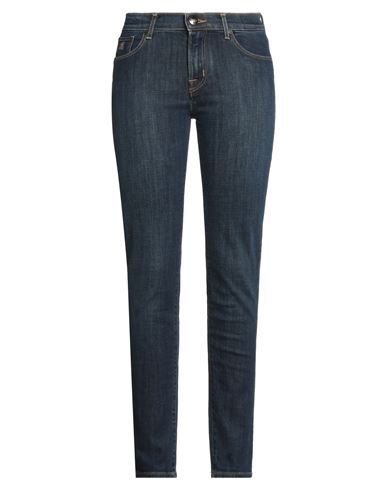 Moorer Woman Jeans Blue Size 32 Cotton, Elastane In Blue