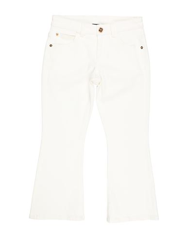 Versace Young Woman Jeans White Size 10 Cotton, Elastane