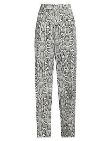 Vicolo Woman Pants Black Size M Cotton, Elastane In Gray