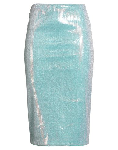 Pinko Woman Midi Skirt Turquoise Size M Polyester In Blue