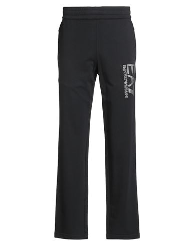 Ea7 Man Pants Midnight Blue Size Xs Cotton In Black
