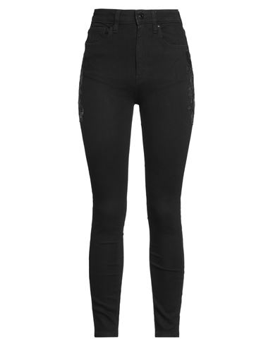 Guess Woman Jeans Black Size 26 Cotton, Polyester, Elastane In Black