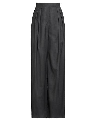Max Mara Woman Pants Charcoal Size 8 Virgin Wool In Black
