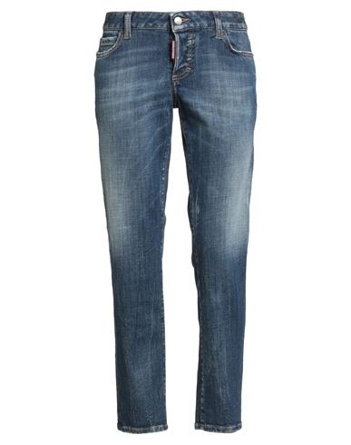 Dsquared2 Woman Jeans Blue Size 8 Cotton, Polyester, Elastane In Blue