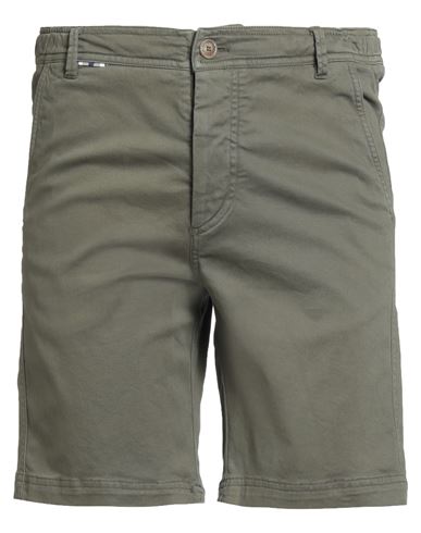 Fedeli Man Shorts & Bermuda Shorts Military Green Size 30 Cotton, Elastane In Green