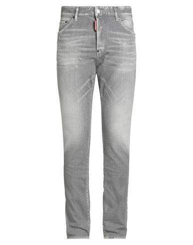 Dsquared2 Man Jeans Grey Size 36 Cotton, Elastane In Gray
