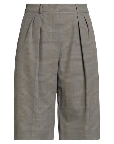 Sportmax Woman Shorts & Bermuda Shorts Grey Size 12 Polyamide, Viscose, Elastane In Gray