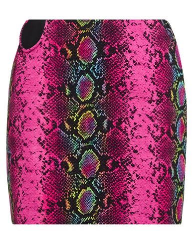 Versace Woman Mini Skirt Magenta Size 8 Viscose In Pink