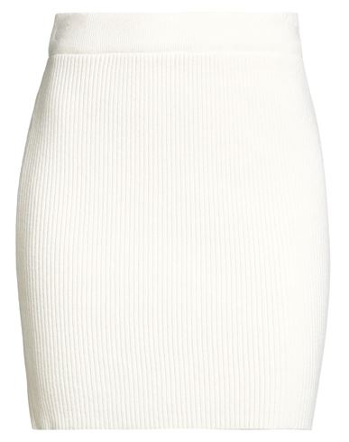 Haveone Woman Mini Skirt Cream Size Onesize Viscose, Polyester, Polyamide In White