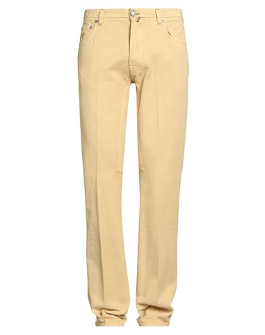 Jacob Cohёn Man Pants Pastel Yellow Size 34 Cotton In Neutral