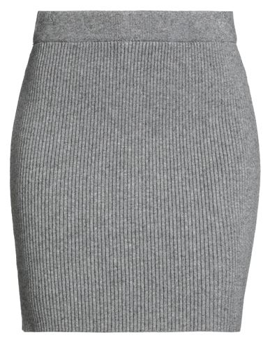 Haveone Woman Mini Skirt Grey Size Onesize Viscose, Polyester, Polyamide In Gray