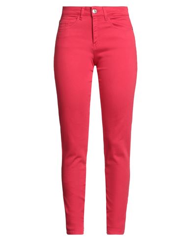 Nenette Woman Jeans Red Size 32 Cotton, Elastomultiester, Elastane In Red
