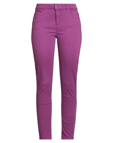 Nenette Woman Jeans Mauve Size 29 Cotton, Elastomultiester, Elastane In Purple