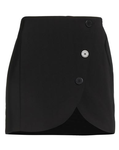 Silvian Heach Woman Mini Skirt Black Size 2 Polyester, Elastane In Black