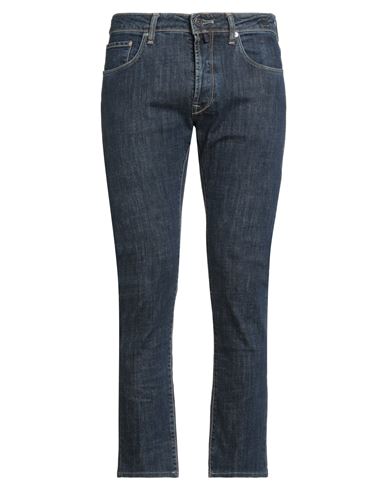 Incotex Blue Division Man Jeans Blue Size 34 Cotton, Elastane In Blue