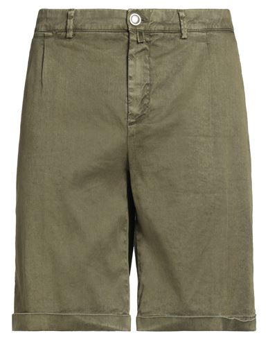 Jacob Cohёn Man Denim Shorts Military Green Size 31 Linen, Cotton, Elastane In Green