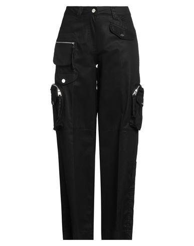 Silvian Heach Woman Pants Black Size 6 Cotton, Tencel In Black