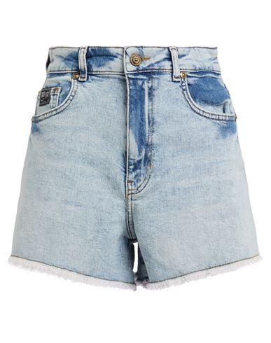Versace Jeans Couture Woman Denim Shorts Blue Size 31 Cotton, Elastane