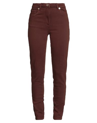 Silvian Heach Denim Woman Jeans Brown Size 28 Cotton, Elastane In Brown