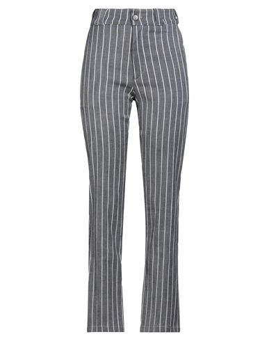 Kontatto Woman Pants Blue Size 6 Cotton, Elastane In Gray