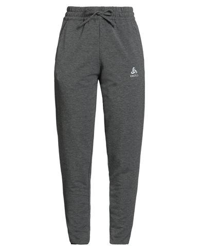 Odlo Woman Pants Charcoal Size S Polyester, Viscose, Elastane In Gray